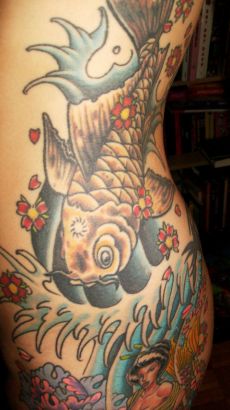 Koi Fish Tats On Hip