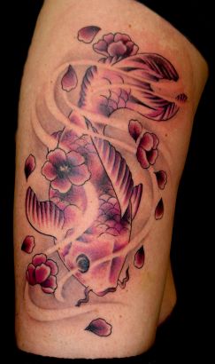 Pink Koi Fish Tattoo