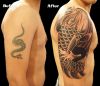 koi fish tat on man's arm