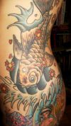 koi fish tats on hip