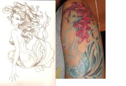 Mermaid Tattoo On Arm