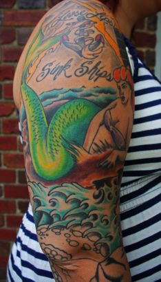 Mermaid Arm Tattoo