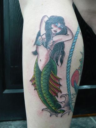 Mermaid Pics Leg Tattoo