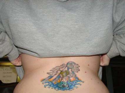 Tattoo Mermaid On Lower Back 