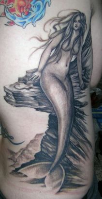 Large Mermaid Tattoo