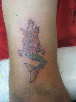 Small Mermaid Leg Tattoos