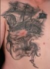 mermaid and pirate ship tattoo 