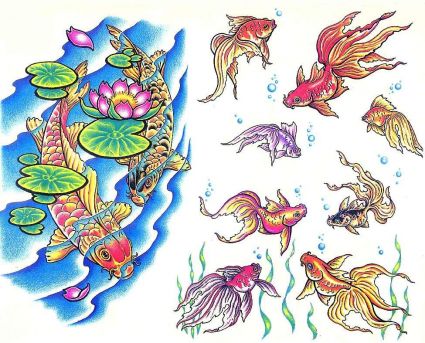 Colorful Fish Tats