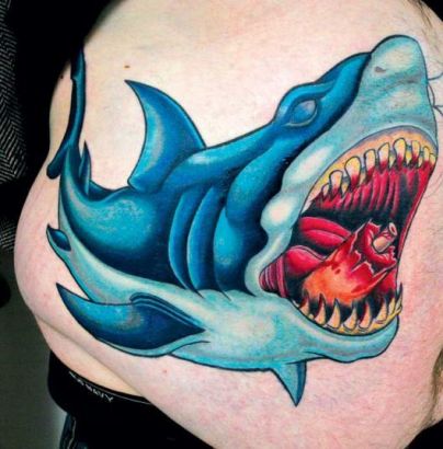 Shark Tats On Stomach