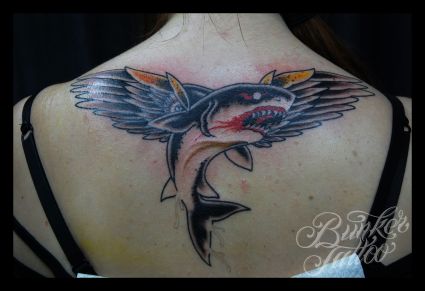 Shark Tattoos Design On Back