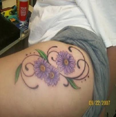 Daisy Tattoos On Hip