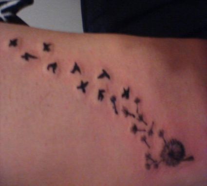 Dandelion And Birds Tattoos