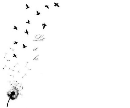 Dandelion Flower Seeds Blowing Tattoo