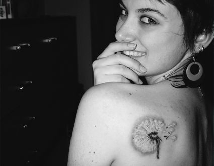 Dandelion Flower Tattoo For Girl