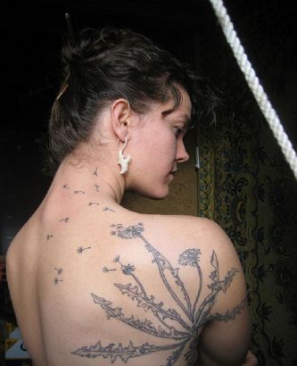 Dandelion Flower Tattoo For Women