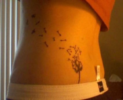 Dandelion Tattoos On Lower Back