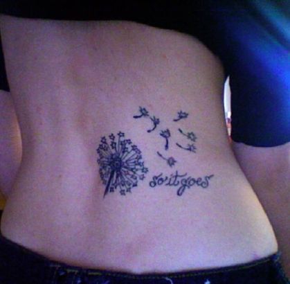 Dandelion Tattoo On Back