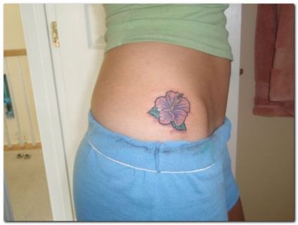 Hibiscus Flower Tattoo For Girl