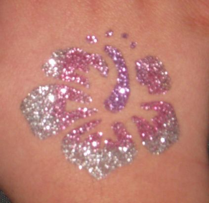 Glitter Hibiscus Tats