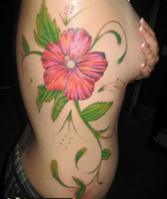 Hibiscus Flower Tattoo Design