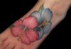 Hibiscus flowers tattoo