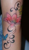Lily tattoo design on hand