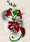 free tat of lily flower