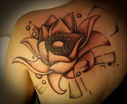 Lotus Back Tattoo