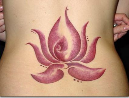 Lotus Back Tattoo Pics