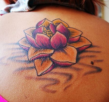 Lotus Tats On Girls Back