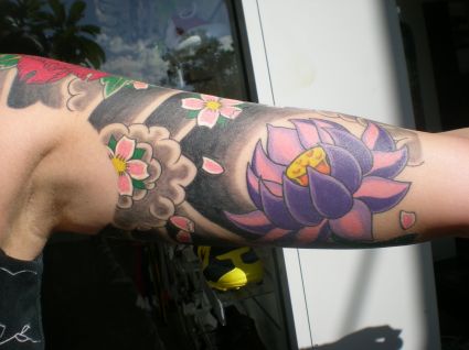 Lotus Arm Tats Design