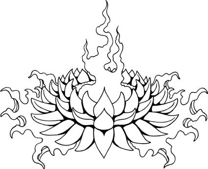Lotus Tattoo Flash