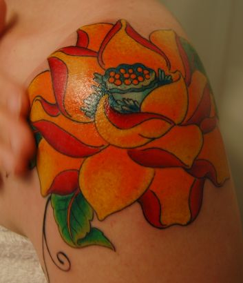 Lotus Tattoo On Knee