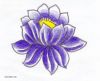 Purple lotus tat design
