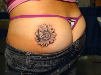 Flower With Butterfly Tatoto