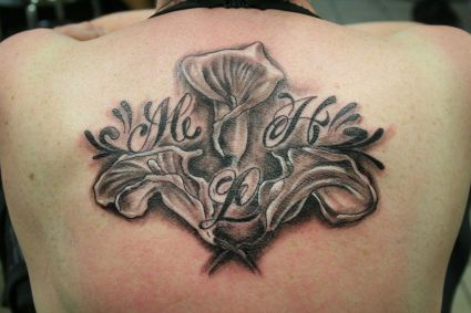 Flower Chicano Letter Tattoo