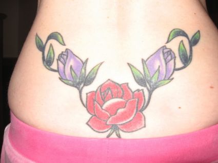 Flower Lower Back Tattoo