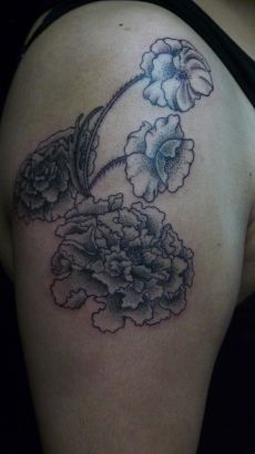 Flower Shoulder Tattoo Design