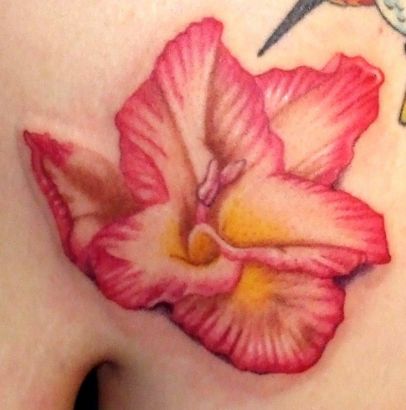Pink Flower Tattoo