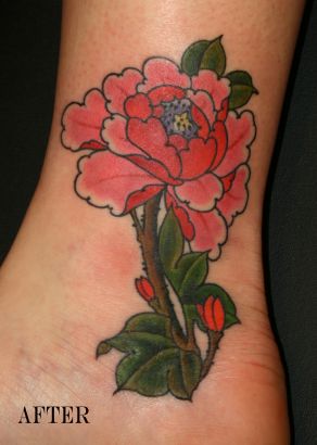 Flower Tattoos Design On Ankle