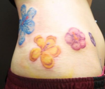 Colorful Flowers Tattoo