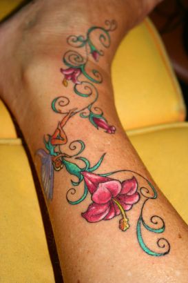 Orchid And Fairy Tattoo