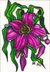 bright lily flower tattoo