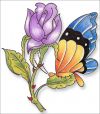 flower and butterfly free tattoo