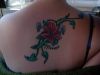flower and butterfly back tattoo