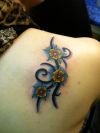 tribal flower tattoo 