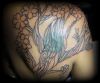 flower tattoo design on back