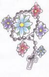 rosary cross bead tattoo