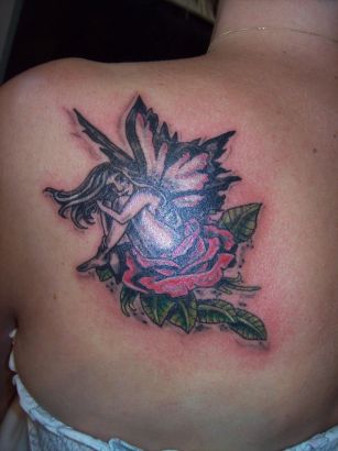 Rose Tattoo With Fairy