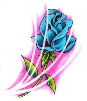 Blue Rose Tattoo